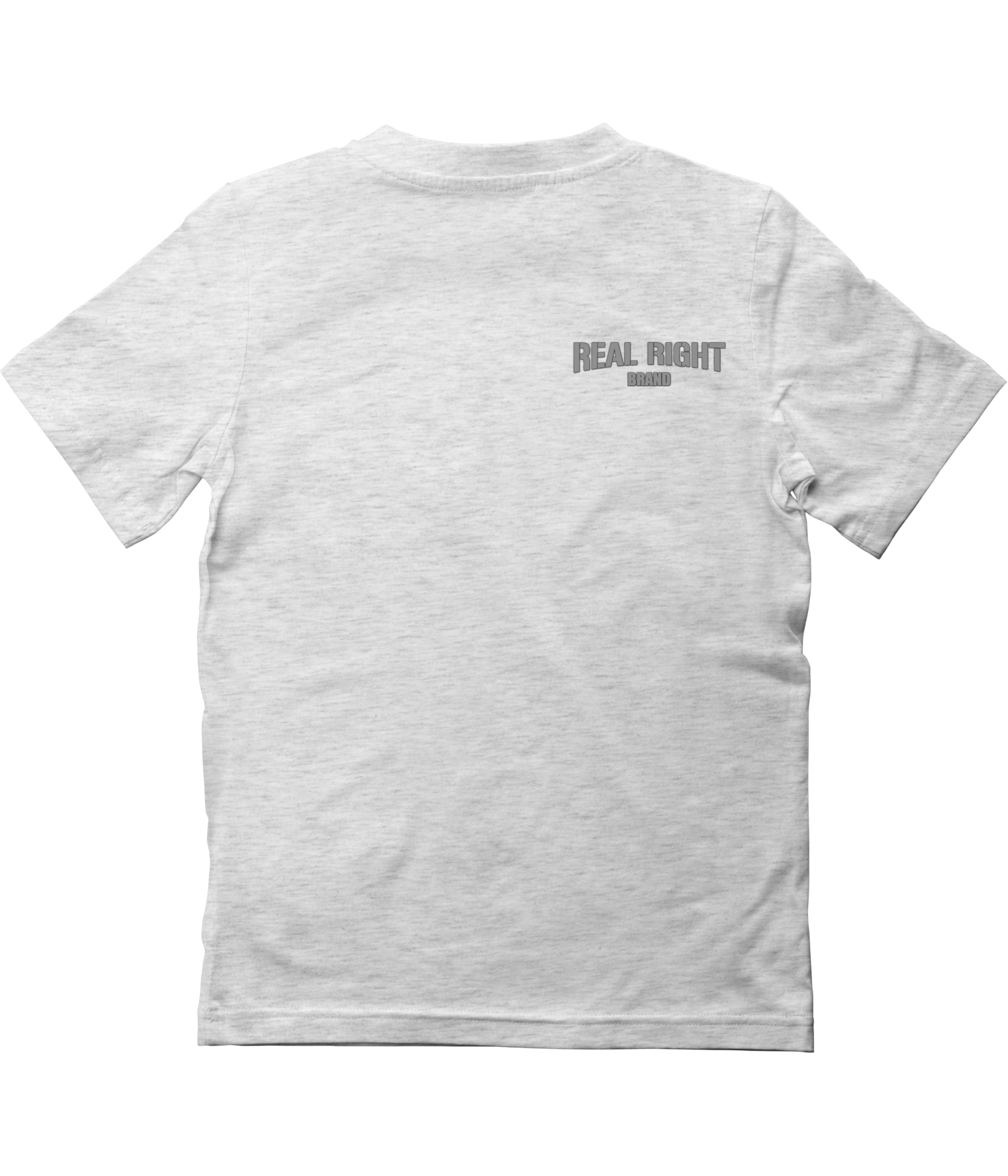 White & Grey Signature Tee ( Left Chest )