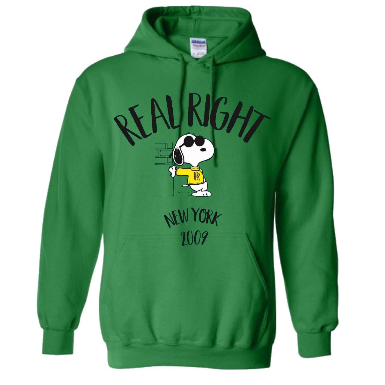 Snoopy Green Designer Hoody